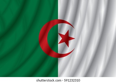 Algeria flag vector illustration.