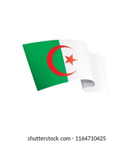 Algeria flag, vector illustration on a white background