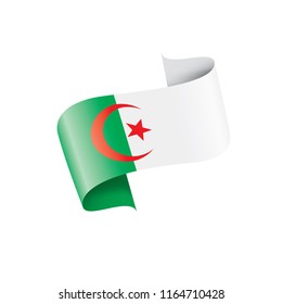 Algeria flag, vector illustration on a white background
