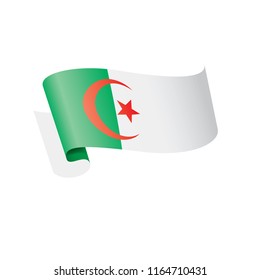 Algeria flag, vector illustration on a white background