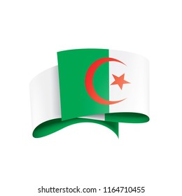 Algeria flag, vector illustration on a white background