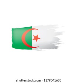 Algeria flag, vector illustration on a white background