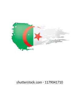 Algeria flag, vector illustration on a white background