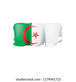 Algeria flag, vector illustration on a white background