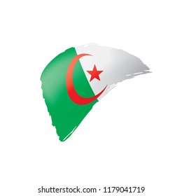 Algeria flag, vector illustration on a white background