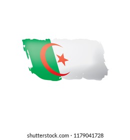 Algeria flag, vector illustration on a white background