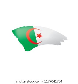 Algeria flag, vector illustration on a white background