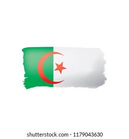 Algeria flag, vector illustration on a white background