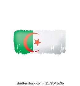 Algeria flag, vector illustration on a white background