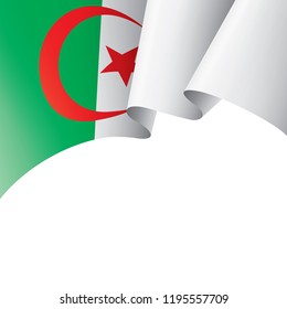 Algeria flag, vector illustration on a white background