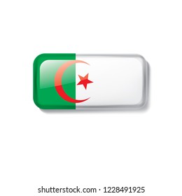 Algeria flag, vector illustration on a white background