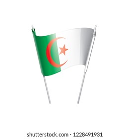 Algeria flag, vector illustration on a white background