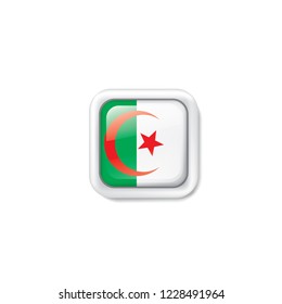Algeria flag, vector illustration on a white background