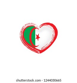 Algeria flag, vector illustration on a white background