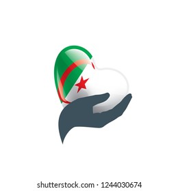 Algeria flag, vector illustration on a white background