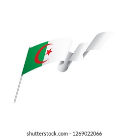 Algeria flag, vector illustration on a white background