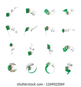 Algeria flag, vector illustration on a white background