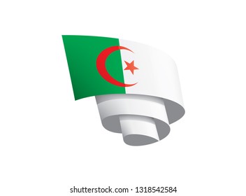Algeria flag, vector illustration on a white background