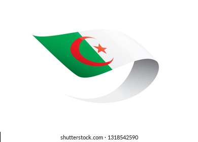 Algeria flag, vector illustration on a white background