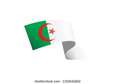 Algeria flag, vector illustration on a white background
