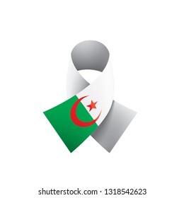Algeria flag, vector illustration on a white background