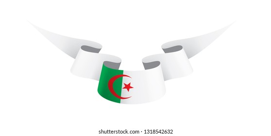 Algeria flag, vector illustration on a white background