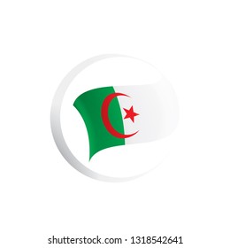 Algeria flag, vector illustration on a white background