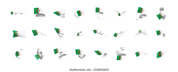 Algeria flag, vector illustration on a white background