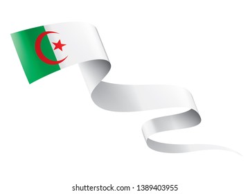 Algeria flag, vector illustration on a white background