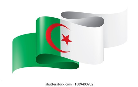 Algeria flag, vector illustration on a white background