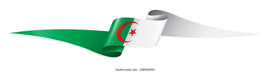 Algeria flag, vector illustration on a white background