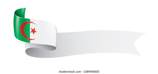 Algeria flag, vector illustration on a white background