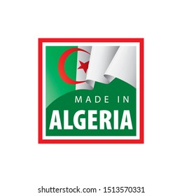 Algeria flag, vector illustration on a white background
