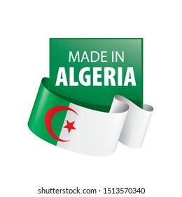 Algeria flag, vector illustration on a white background