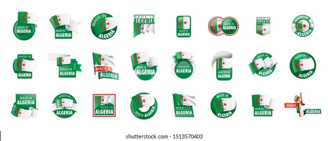 Algeria flag, vector illustration on a white background svg