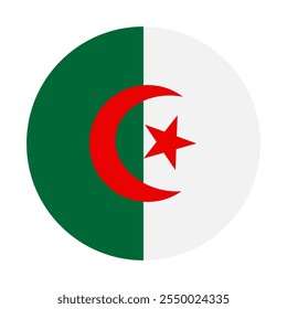 Algeria flag vector illustration. Simple flag Algeria icon emoji design.