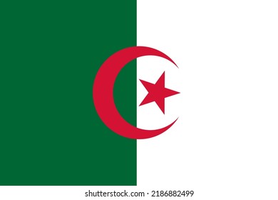 algeria flag vector (red, white, green)
