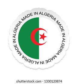 Algeria Flag vector.Algeria national official colors, Made in Algeria a white background