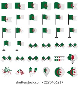 Algerien markiert das Symbol für die algerische Unabhängigkeit und Symbol für das Vektorsymbol