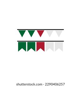Algeria flags icon set, Algeria independence day icon set vector sign symbol