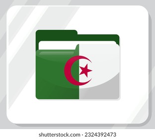 Algeria Glossy Folder Flag Symbol
