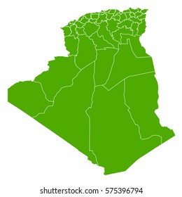 algeria green map
