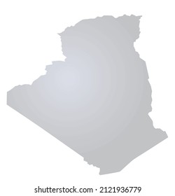 Algeria grey map. vector illustration 