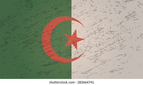 Algeria grunge style flag. Vector EPS10