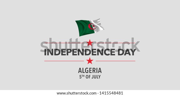 Image Vectorielle De Stock De Algerie Carte De Voeux Joyeux Anniversaire