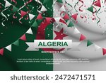 Algeria Independence Day background. Vector illustration.