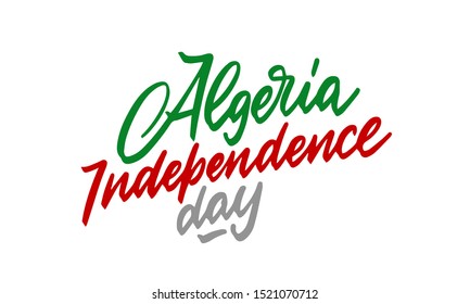 Algeria Independence Day. Vector Template Design Illustration. Design for greeting cards, banners. Vector illustration.