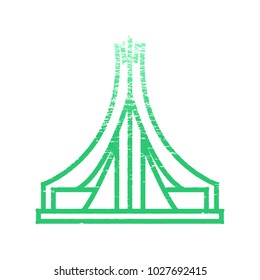 Algeria landmark ,martyr vector icon