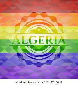 Algeria lgbt colors emblem 