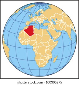 Algeria Locate Map